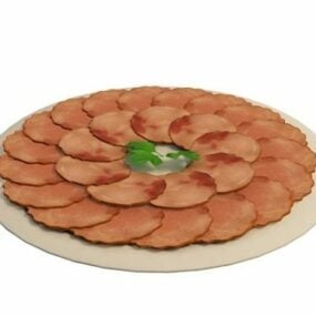 Sliced Ham Food 3d model