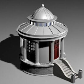 Architectuur achtertuin paviljoen 3D-model