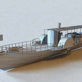 نموذج قارب المتعة الصغير ثلاثي الأبعاد