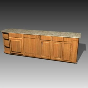 خزانة مطبخ سفلية للشقة نموذج ثلاثي الأبعاد