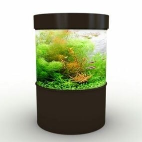Cylinder Aquarium Design 3d model