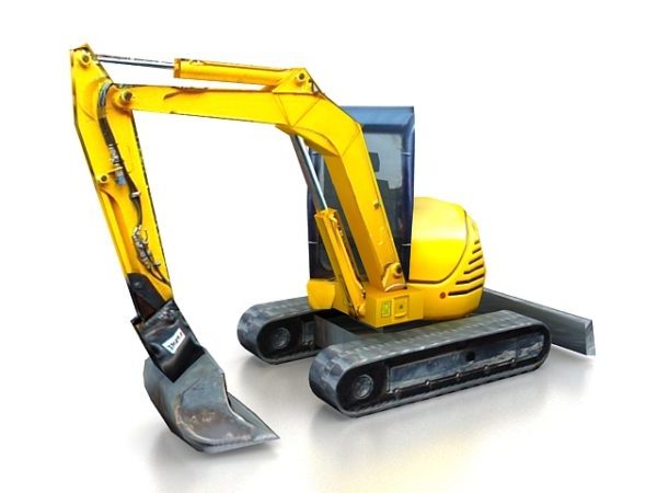 Construction Small Excavator Free 3d Model Max Vray