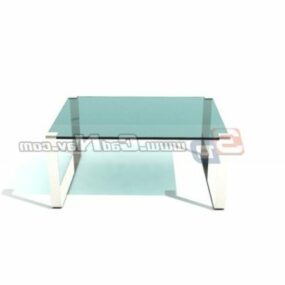 Small Glass Side Table Furniture 3d model