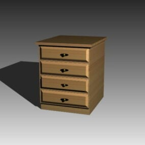 3d модель маленької дерев'яної кухонної шафи
