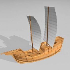 船舶小型帆船3Dモデル