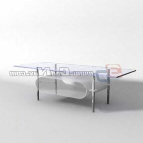 أثاث طاولة جانبية بيضاء نموذج ثلاثي الأبعاد