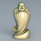 Patung Buddha Tersenyum Emas