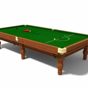 Sportsnookertafel met ballen 3D-model