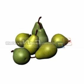 Green Snow Pear Fruit 3d model