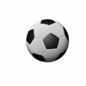 Černá bílá fotbal fotbal 3d model