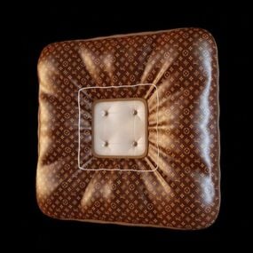 Almofada de couro para sofá de sala de estar modelo 3D