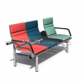 3D model křesla Soft Cushion Waiting Chair