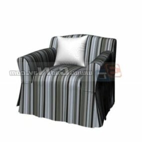 Furniture Soft Velvet Fabric Sofa 3d model