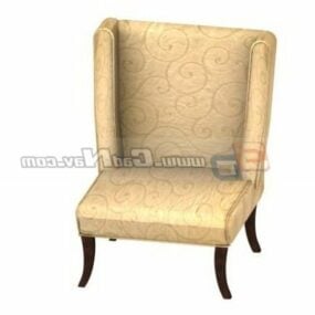 Soft Cushion Single Dining Chair 3d model