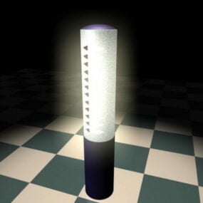 Diseño de lámpara con energía solar modelo 3d