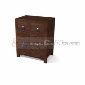 Wood Cabinet Design 3d model