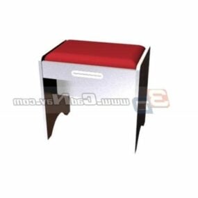 Furniture Solid Wood Dresser Stool 3d model