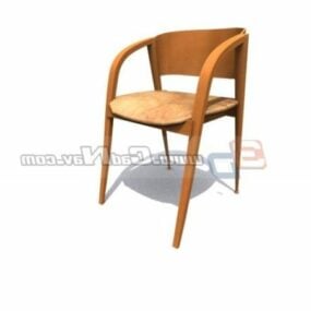 Solid Wood Armchair Design 3d model