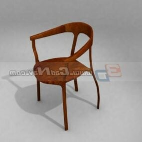 Solid Wooden Chair Furniture 3d model