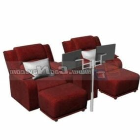 Spa Foot Bath Massage Chairs Furniture 3d model