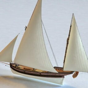 Spanish Clipper Sailing Ship 3d model