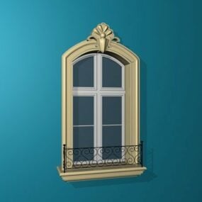 Model 3D hiszpańskiego okna kolonialnego