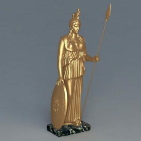 Άγαλμα Έλληνα Σπαρτιάτη πολεμιστή τρισδιάστατο μοντέλο