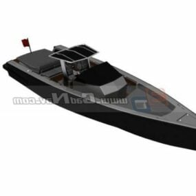 نموذج قارب دورية سريع للمركبات المائية ثلاثي الأبعاد
