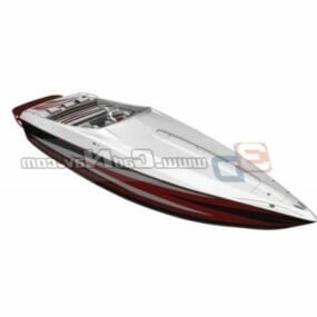 3д модель скоростного водного спортивного катера