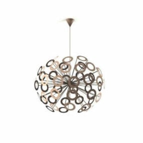 Living Room Spherical Pendant Lamp 3d model