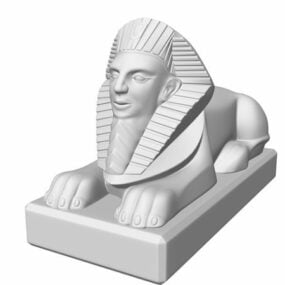 تمثال أبو الهول في مصر نموذج ثلاثي الأبعاد