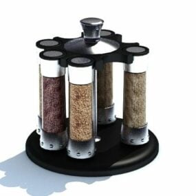Spice Jar Sets For Kitchen 3d model
