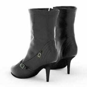 Fashion Spike Heel Short Boot 3d model