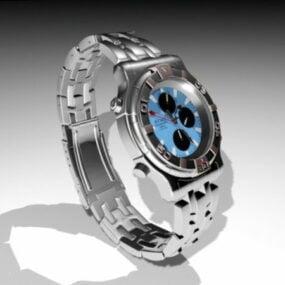 Stainless Steel Sports Watch 3d model