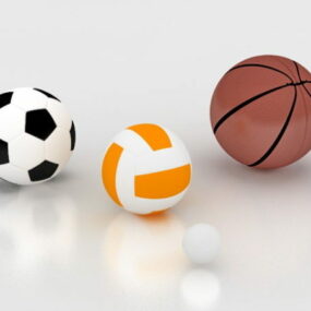 Sport Ball Set 3d modell