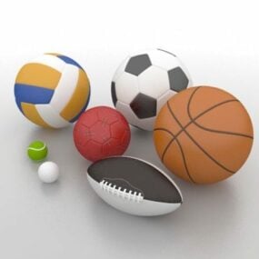 Sports Balls Set 3d model