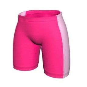 Shorts esportivos roupas femininas modelo 3d