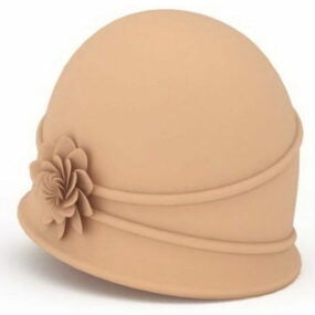 Fashion Spring Cloche Hat 3d-modell
