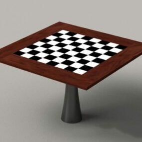 Square Chess Table 3d model