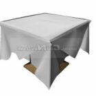 Square Table With Cloth Cover