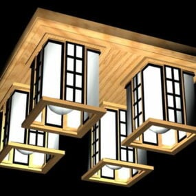 Home Antique Square Ceiling Lights דגם תלת מימד
