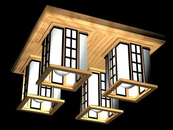 Home Antique Square Ceiling Lights Free 3ds Max Model 3ds Max