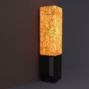 Square Column Floor Lamp 3d model