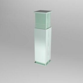 Vierkante kolom interieurontwerp 3D-model
