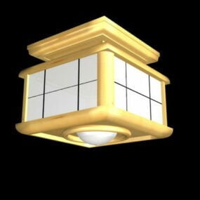 Square Shape Semi Flush Ceiling Light 3d model