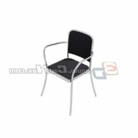 Modelo 3d de cadeira de jantar empilhável de metal para móveis