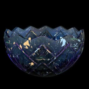 Decorative Pattern Glass Vase 3d model