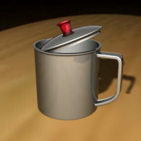 3d модель домашньої чашки з нержавіючої сталі