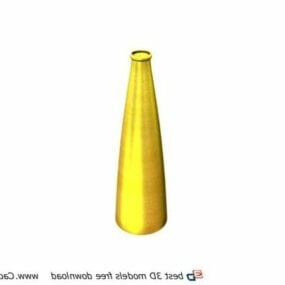 زجاجة ماء ستانلس ستيل باللون الأصفر موديل 3D