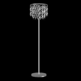 3D model domácí stojací lampy z nerezové oceli